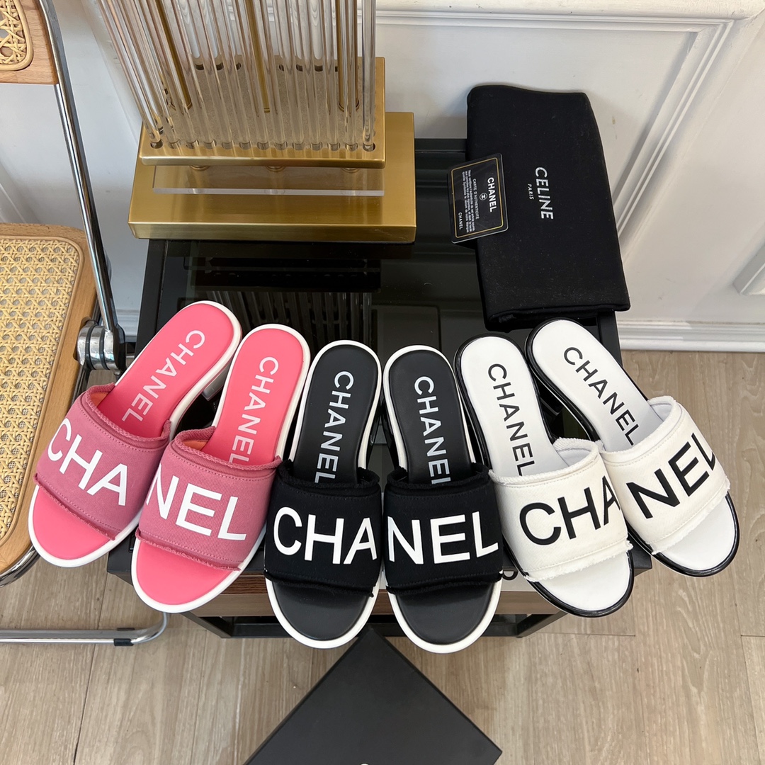 TOP CHANEL Sheepskin Velvet Slippers - 3 Colour