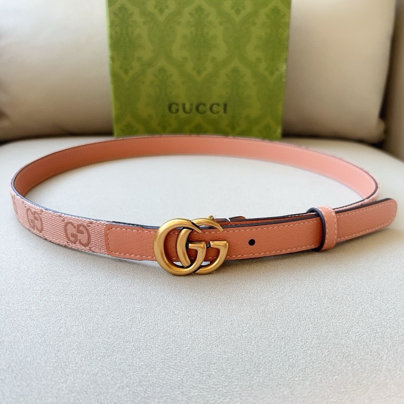TOP GUCCI Lady Belt - 2CM - Nude Pink