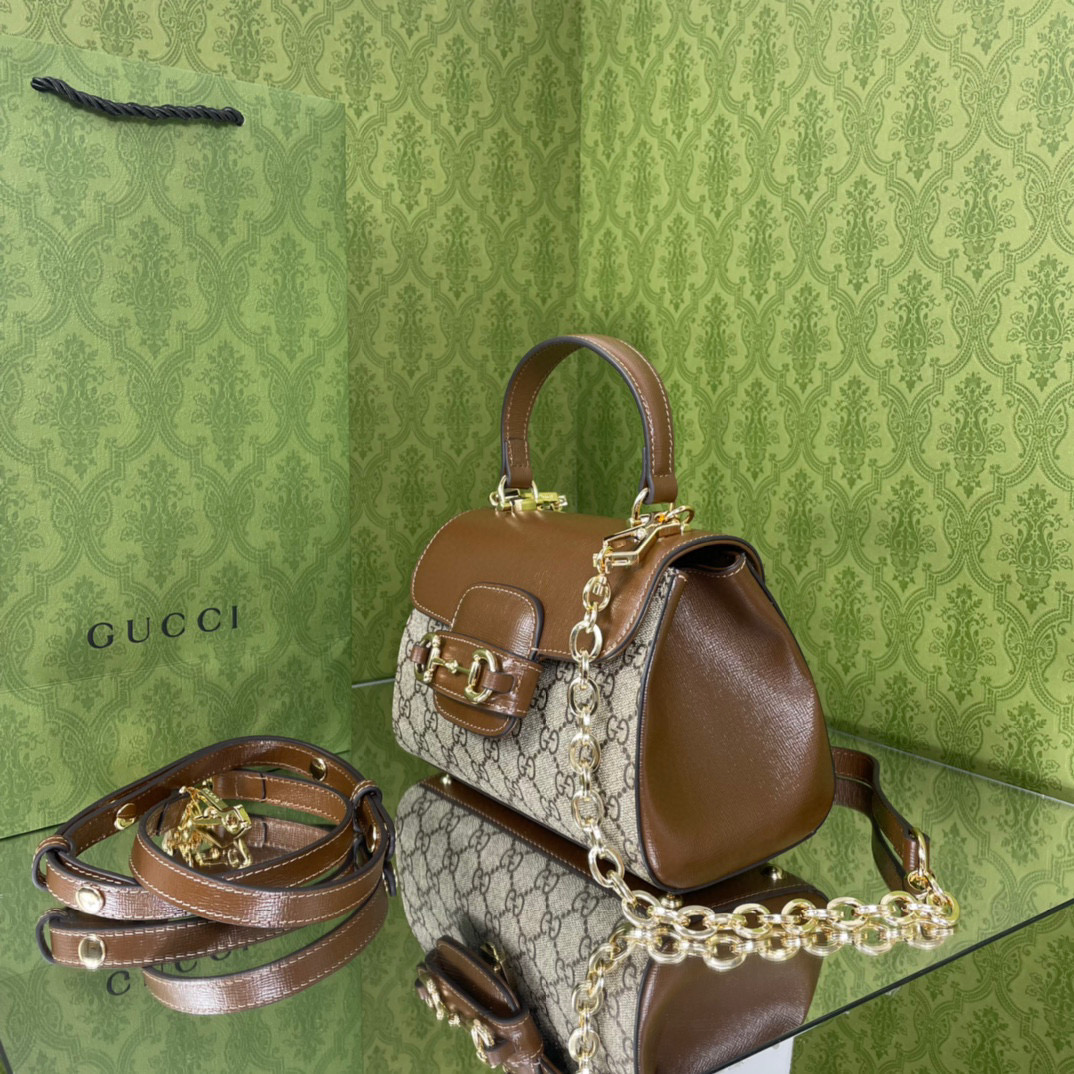 TOP GUCCI Horsebit 1995 Bag Mini 22cm x 16cm x 10.5cm - GHW