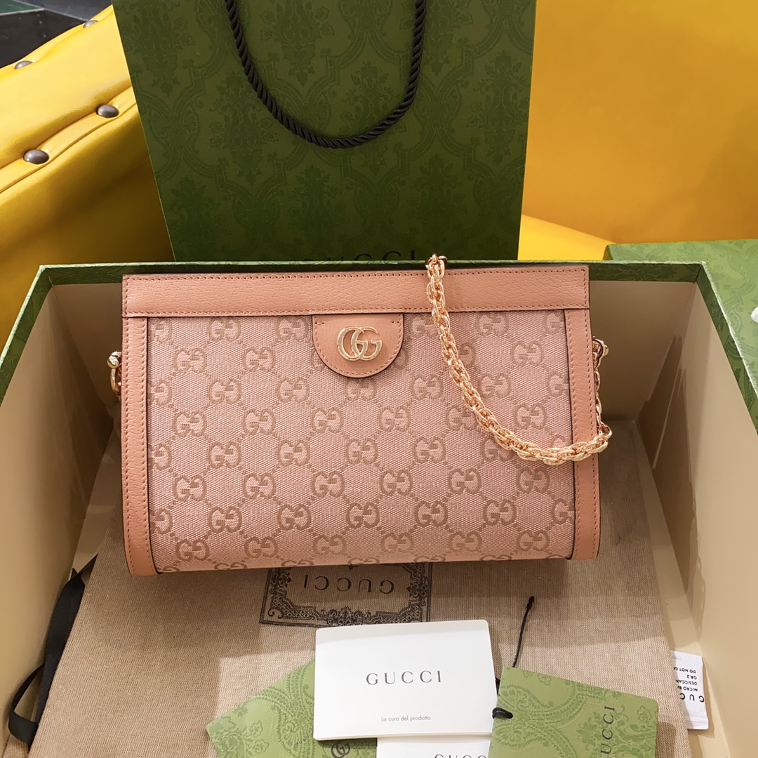 TOP GUCCI G*G Ophidia Small Bags 26cm (W) x 17cm (H) x 8cm (D) - Pink