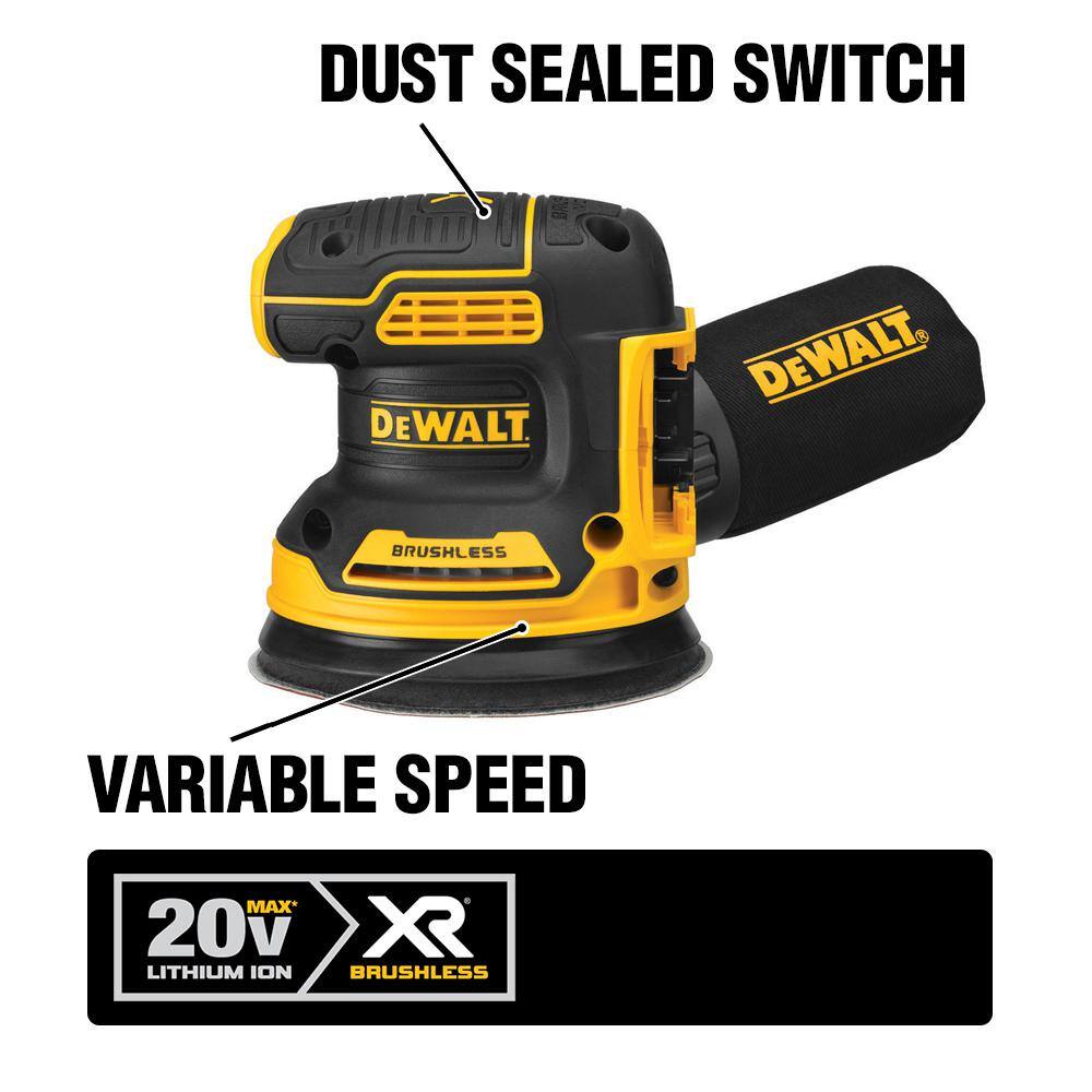 20V MAX XR Cordless Brushless 5 in. Random Orbital Sander (Tool Only)