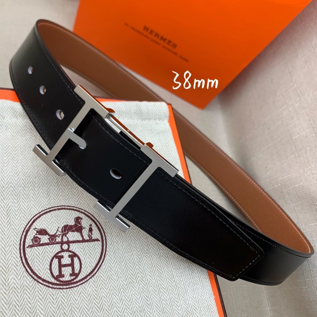 Hermès H Belt Buckle & Reversible Brown For Women, Women Belt 380MM