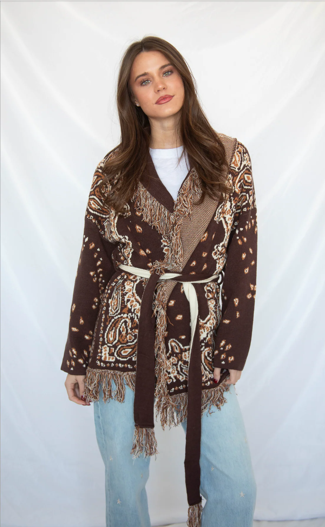 brownie points wrap cardigan