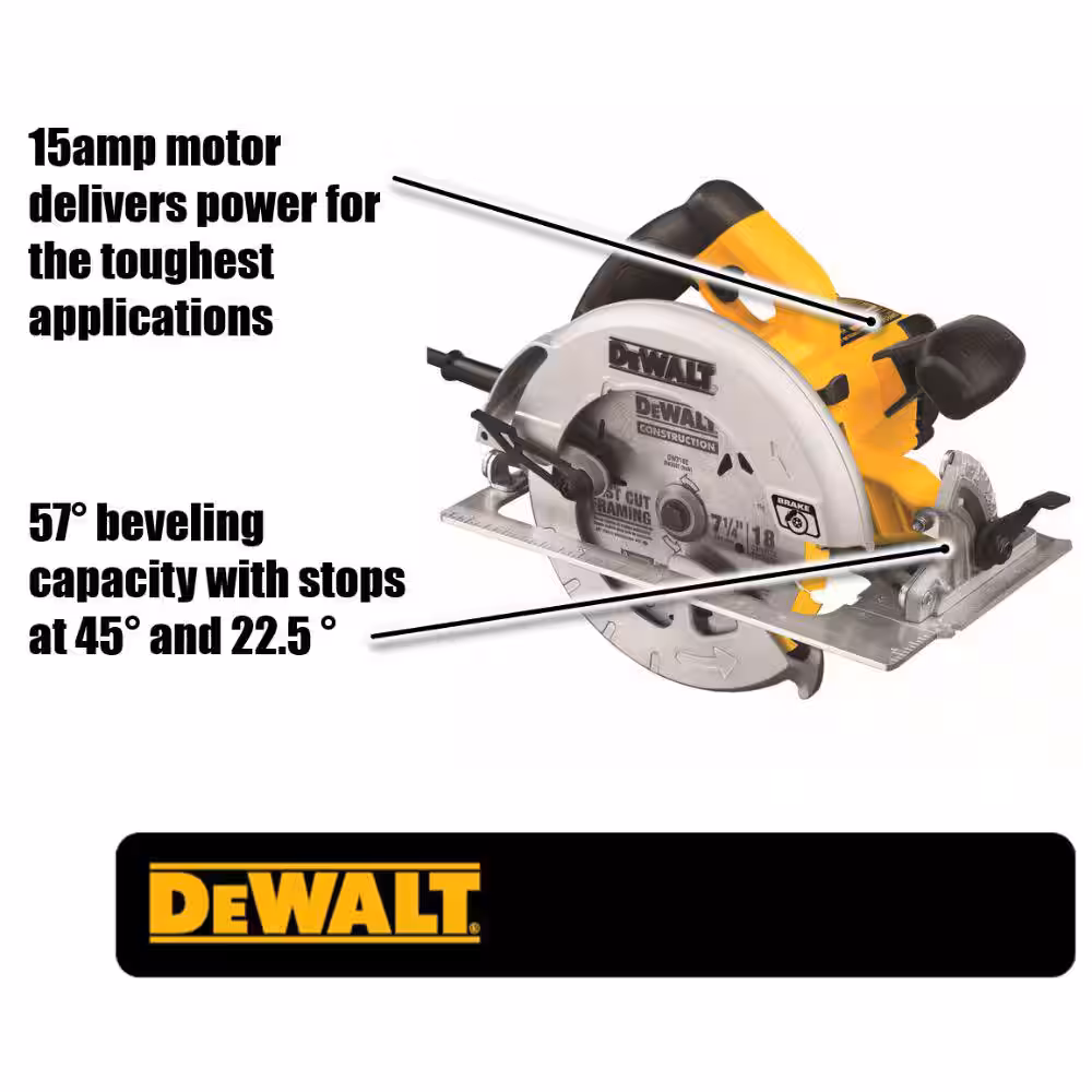 15 Amp 7-1/4 in. Lightweight Circular Saw with Electric Brake