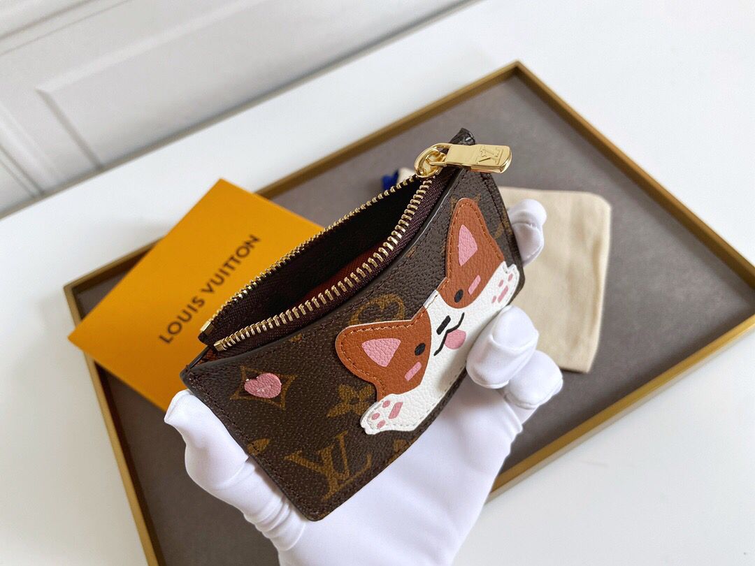 TOP Louis Vuitton LV £V Zippy Card Holder - Puppy
