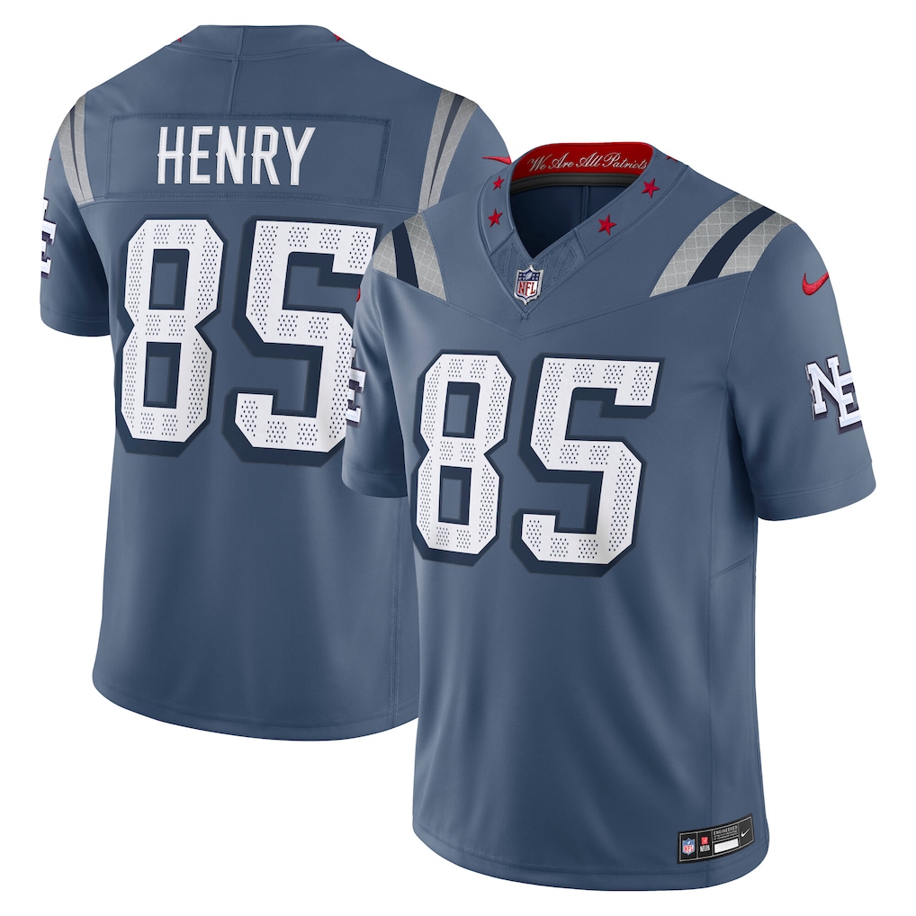 Hunter Henry New England Patriots 2025 Rivalries Collection Game Jersey - Storm Blue