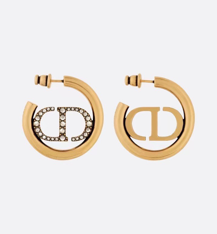 TOP Christian Dior CD letter earrings - Brass
