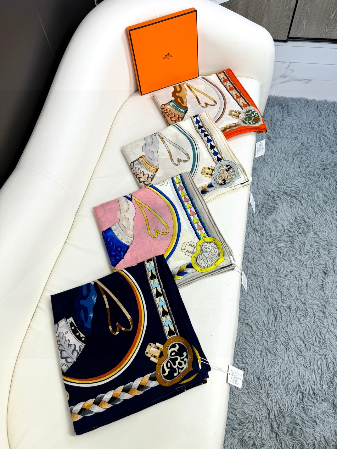 TOP HERMES Silk Handkerchief 135cm*135cm - 4 Colors