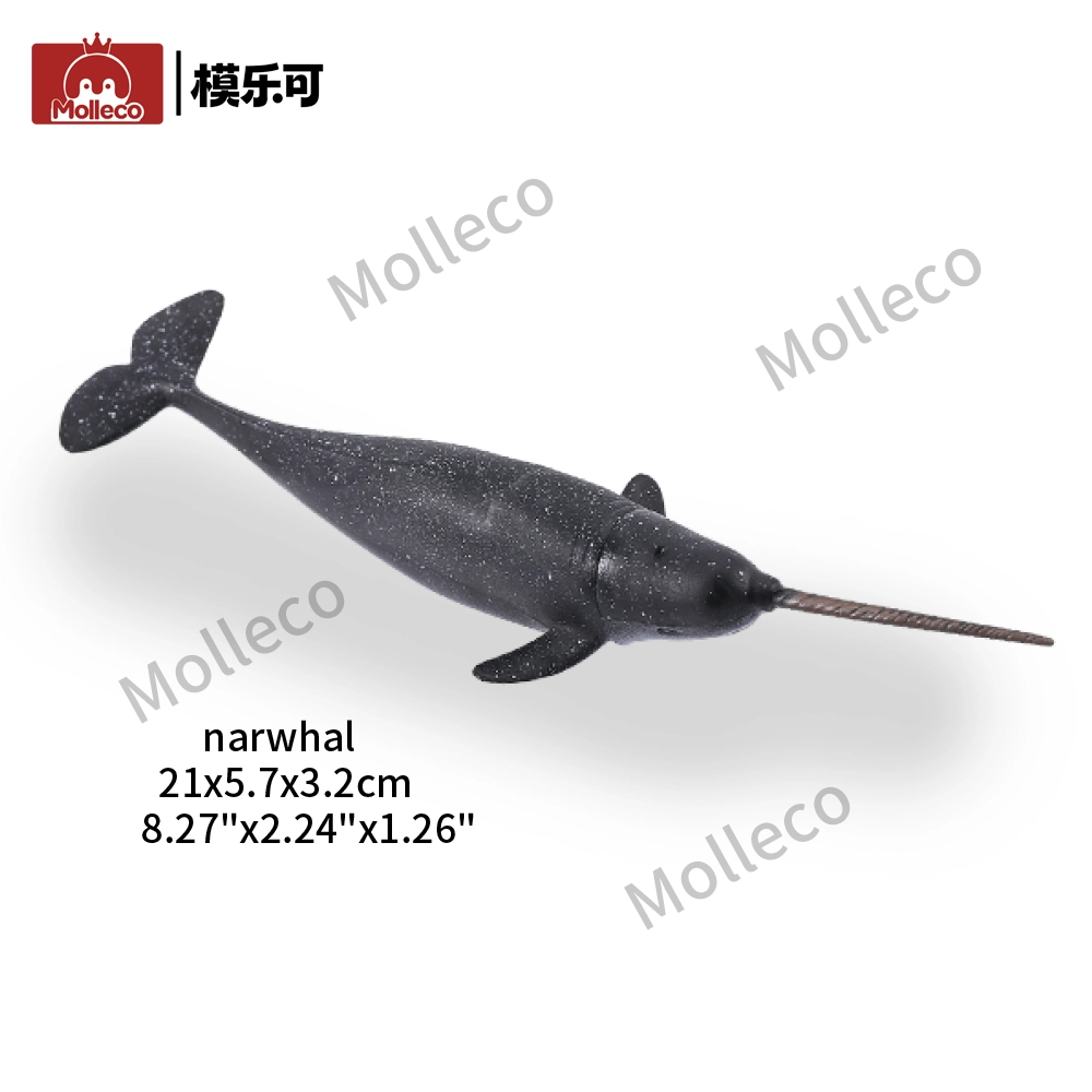 Molleco Marine Animal Figure Toys for Kids and Children Narwhal CP108