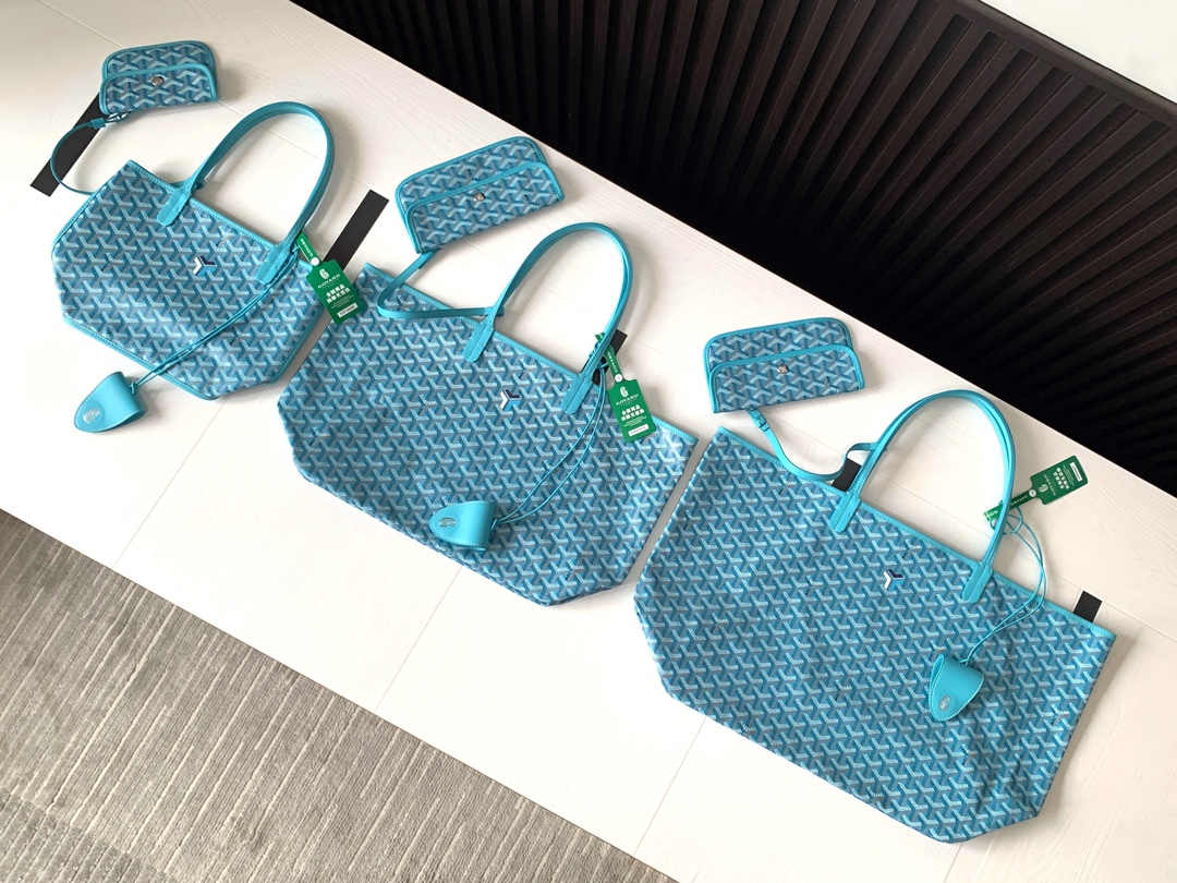 TOP Goyard Anjou Tote Bag- Turquoise