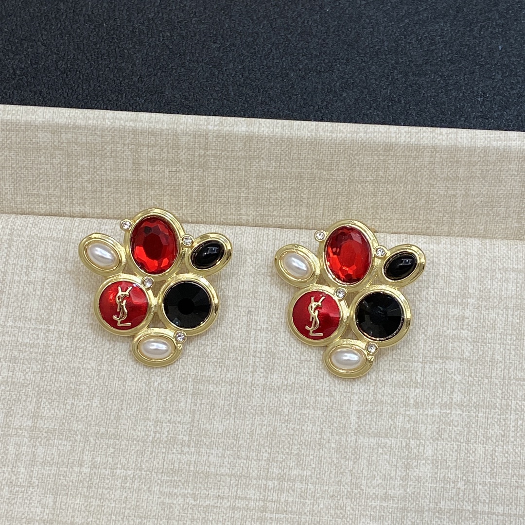 TOP Yves Saint Laurent YSL Earrings - Gold