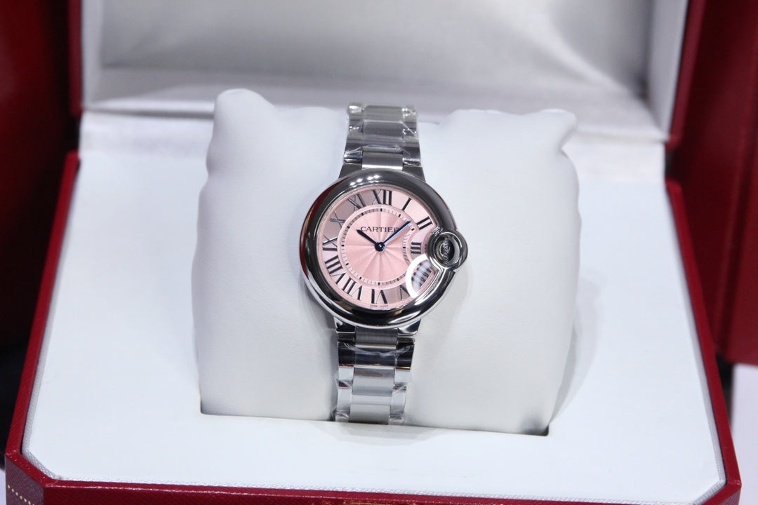 TOP Cartier Ballon Bleu Watch - Pink Dial