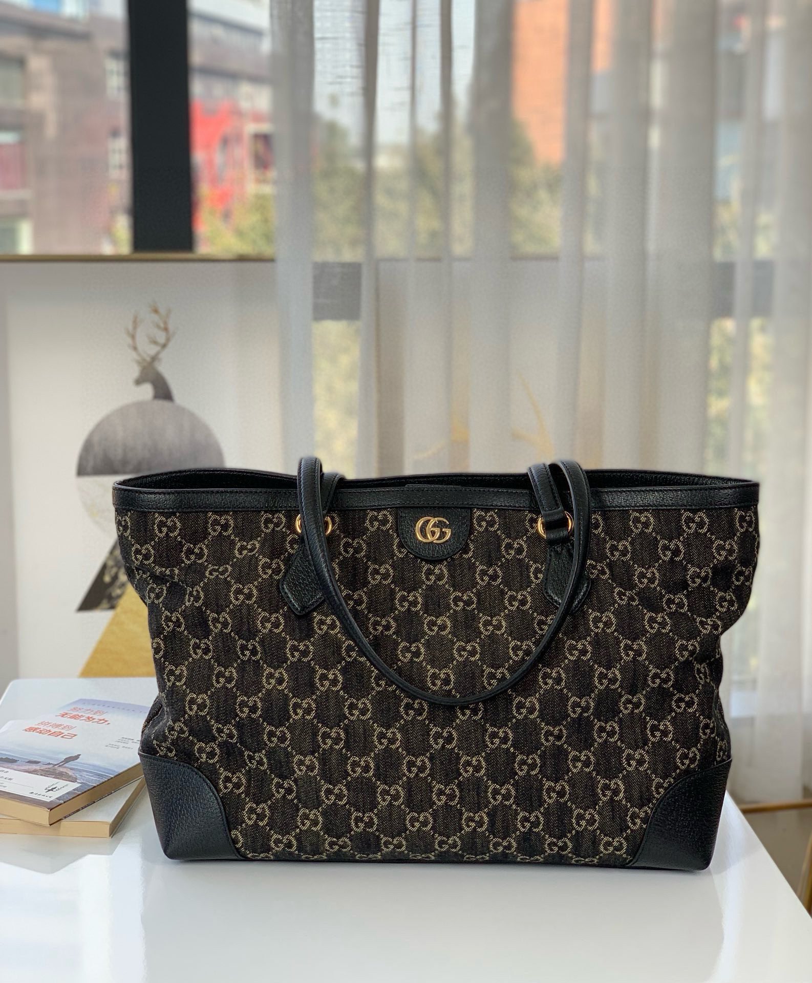 TOP GUCCI Ophidia Denim Collection Tote Bags 38x28x14cm - 2 Colors - GHW
