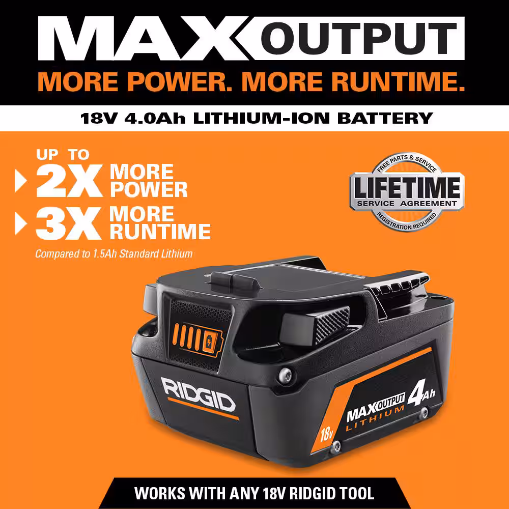 18V Lithium-Ion MAX Output 4.0 Ah Battery and Charger Starter Kit
