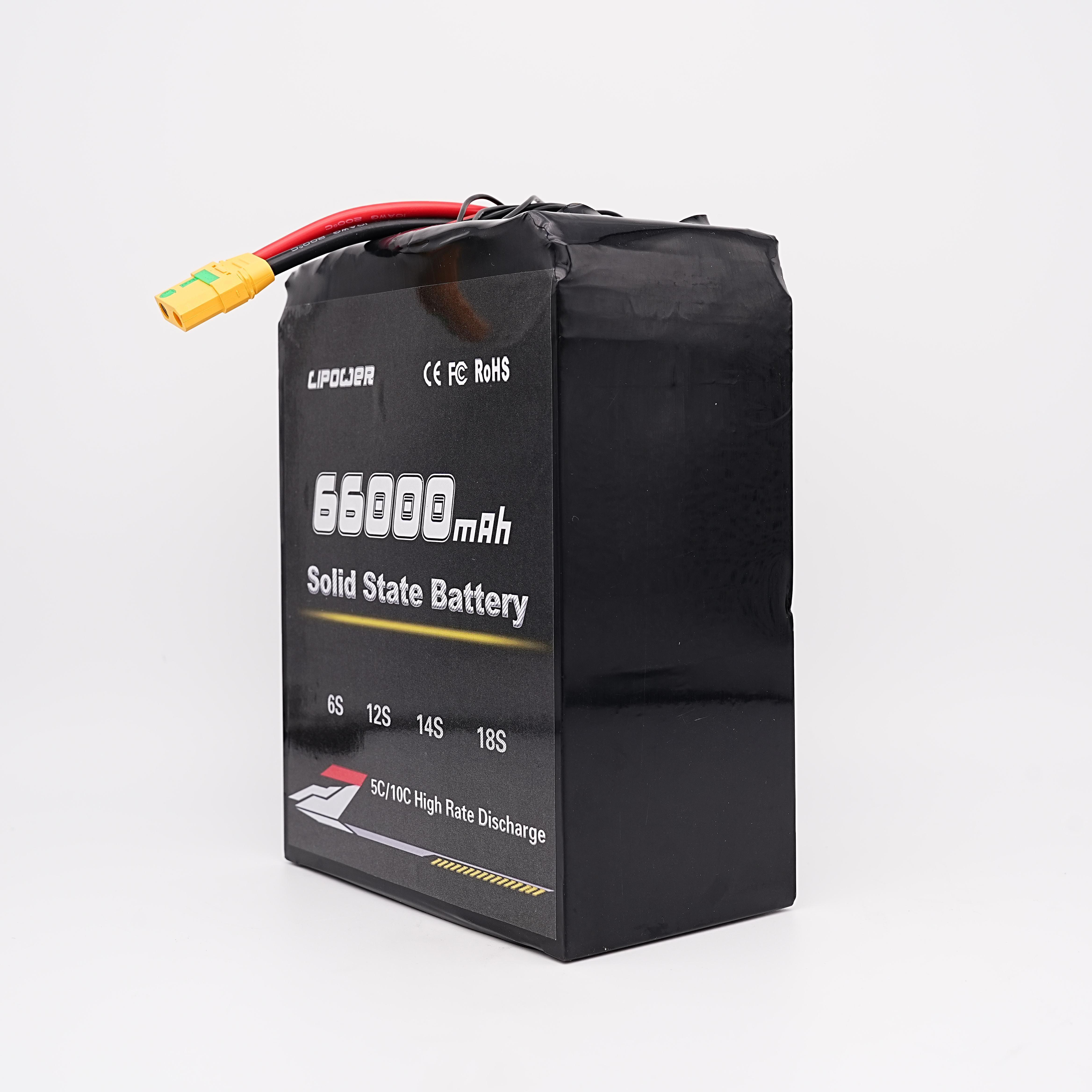High end 5C 10C 22.2V 44.4V 66000mAh high-capacity lithium-ion battery pack - lipowbattery