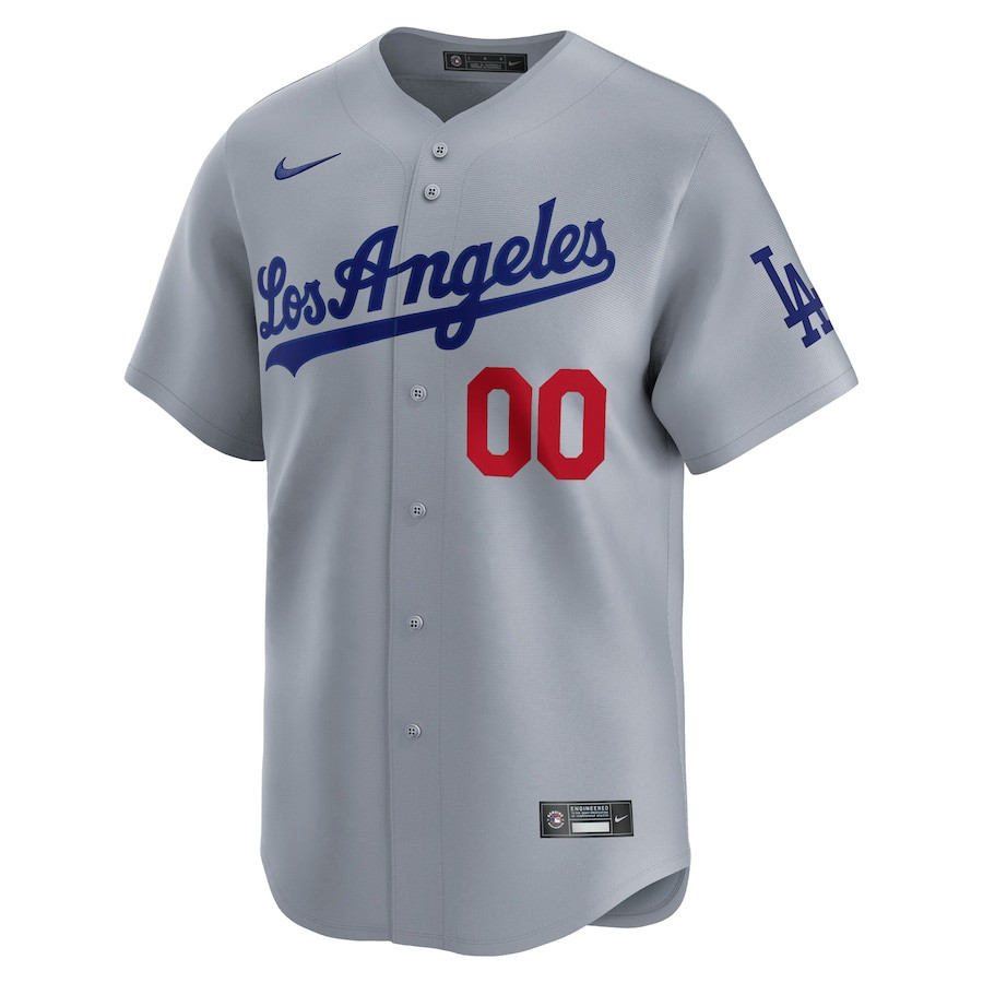 Men's Los Angeles Dodgers Custom Gray Jersey