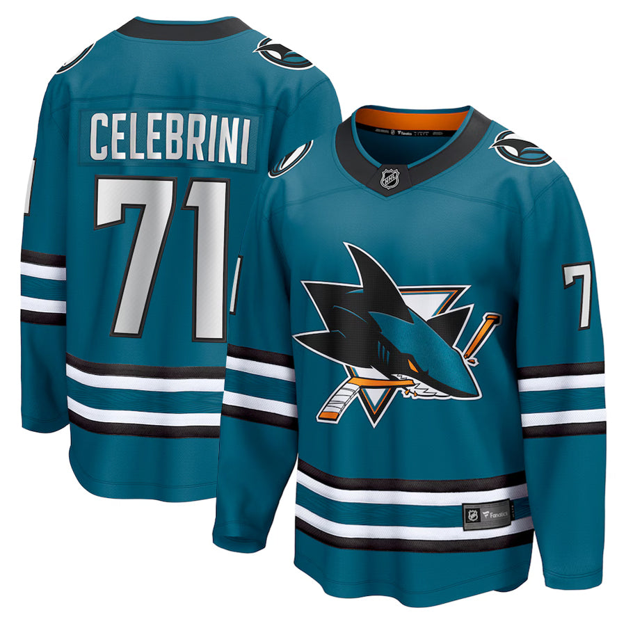 Macklin Celebrini San Jose Sharks NHL Fanatics Breakaway Home Jersey