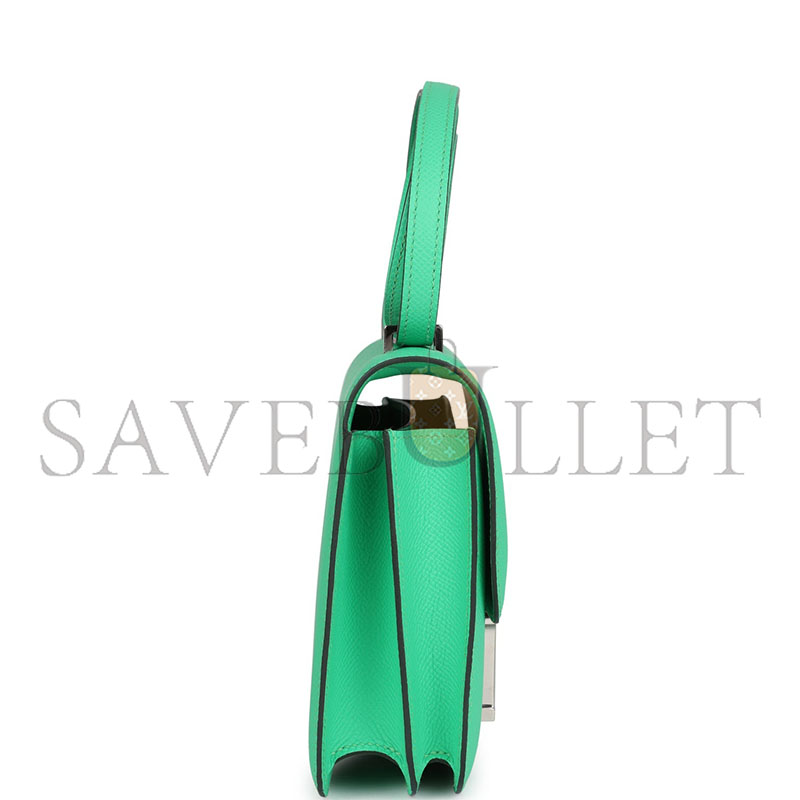 HERMÈS MASTER CONSTANCE 18 VERT COMICS EPSOM PALLADIUM HARDWARE (18*15*5cm)