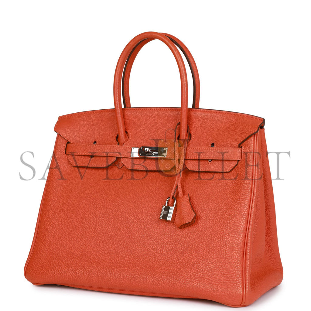 HERMES BIRKIN 35 CLEMENCE PALLADIUM HARDWARE (35*25*18cm)