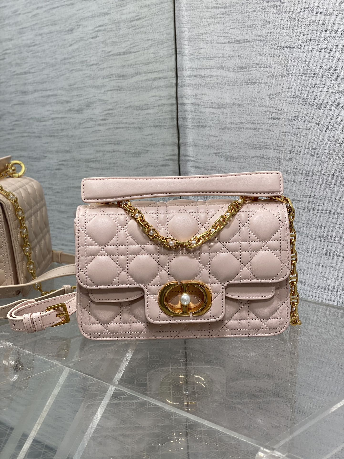 TOP Christian Dior Jolie Chain Bag 22x14x8cm - Pink & GHW