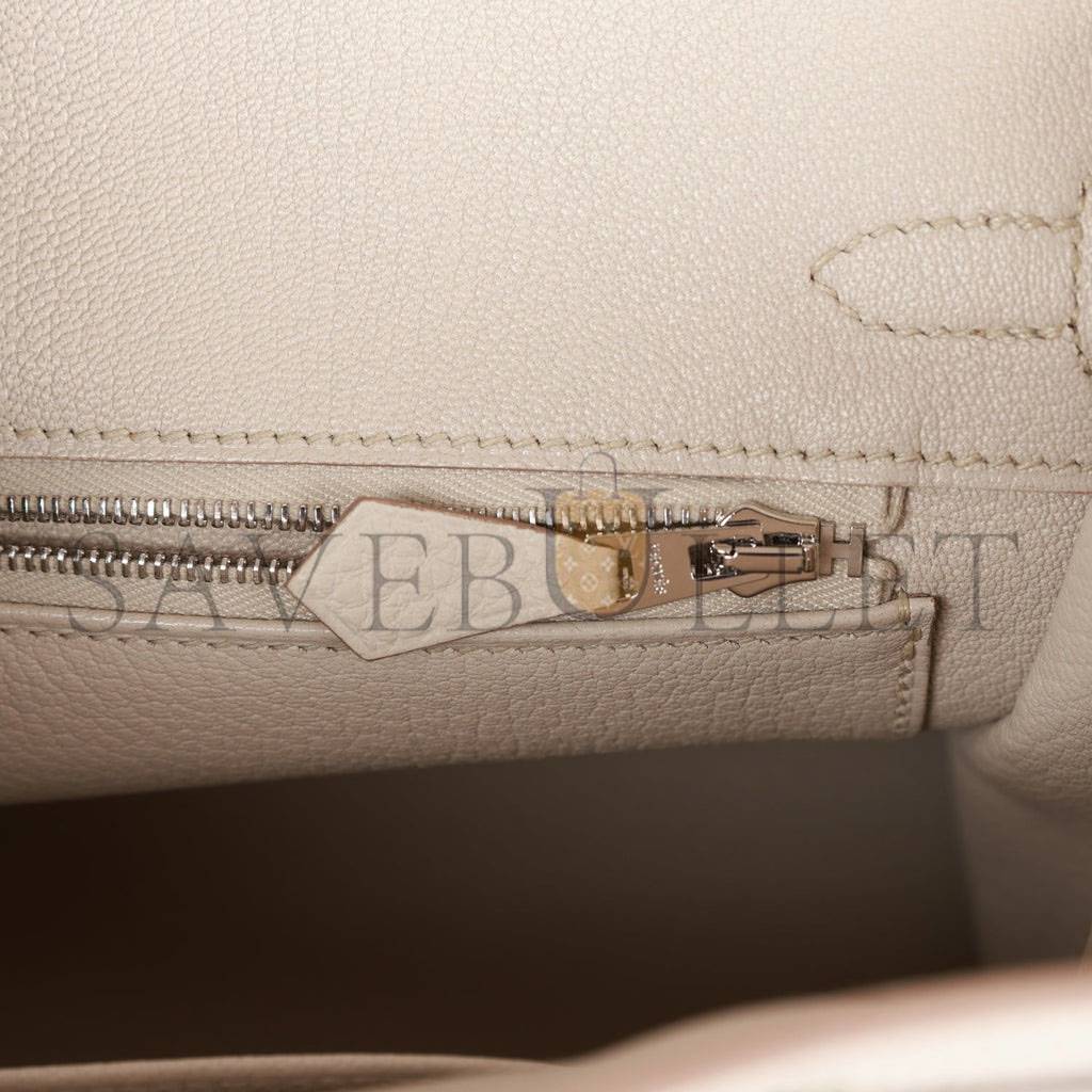 HERMES BIRKIN 25 TOGO PALLADIUM HARDWARE (25*20*13cm)