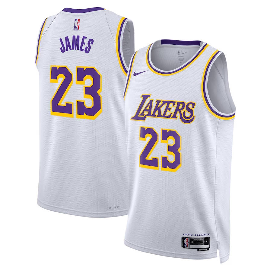 LeBron James Jersey Los Angeles Lakers Swingman Edition - White