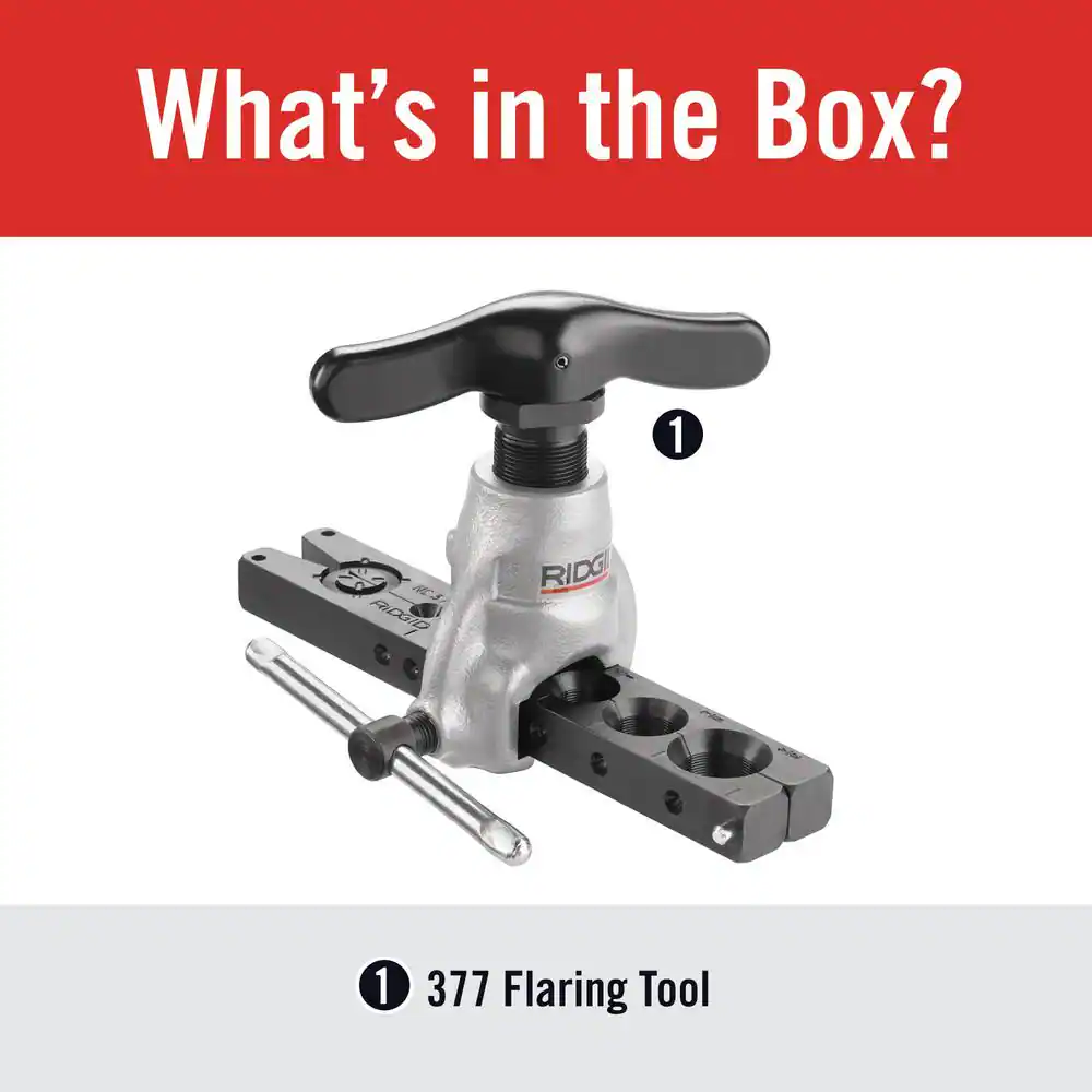 3/16 in. to 3/4 in. Model 377 Heavy-Duty Manual 37 Degree Flaring Tool for Copper, Brass, Aluminum, Steel Pipe & Tubing