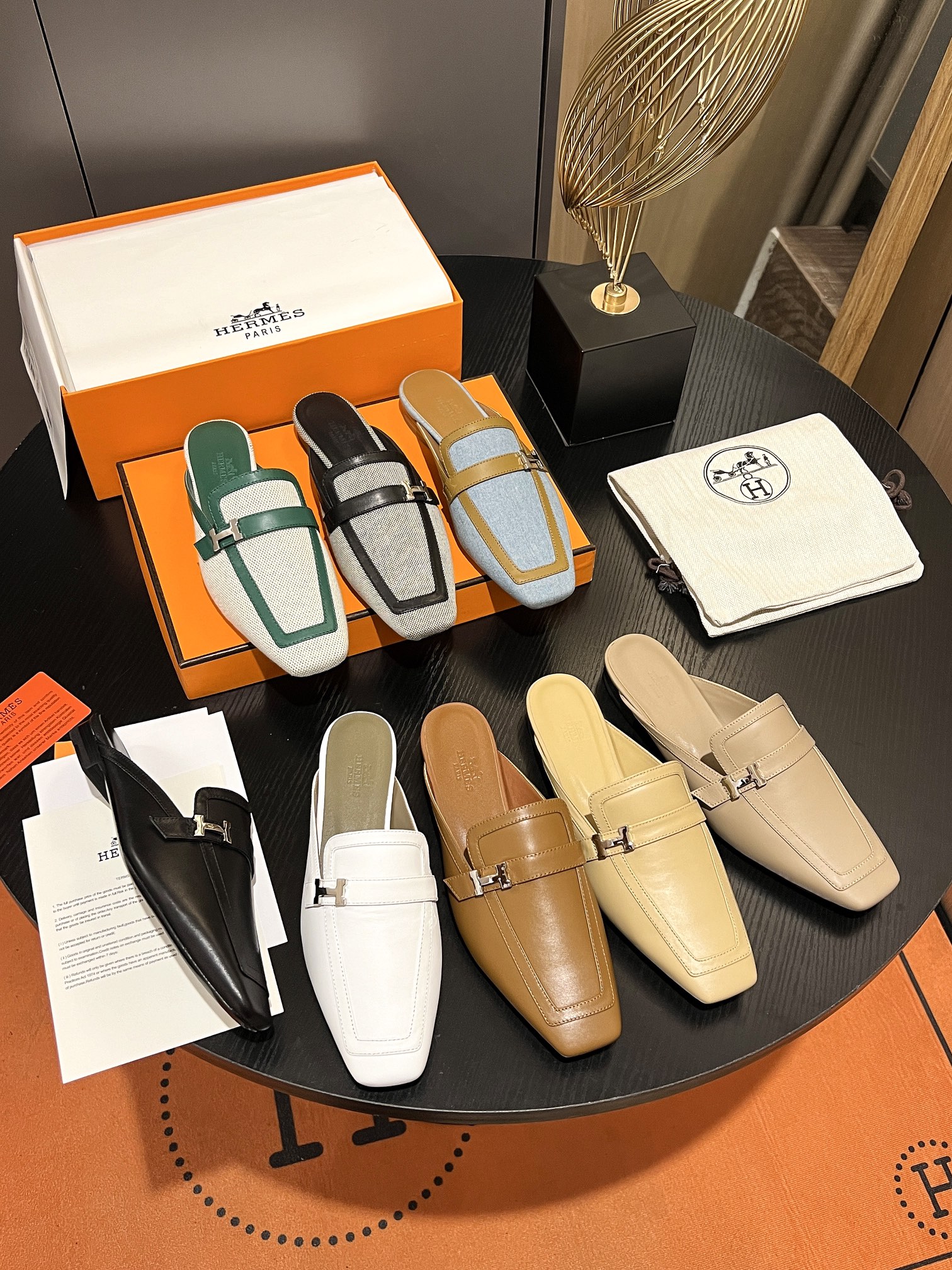 TOP HERMES Kelly Sliders -8 Color