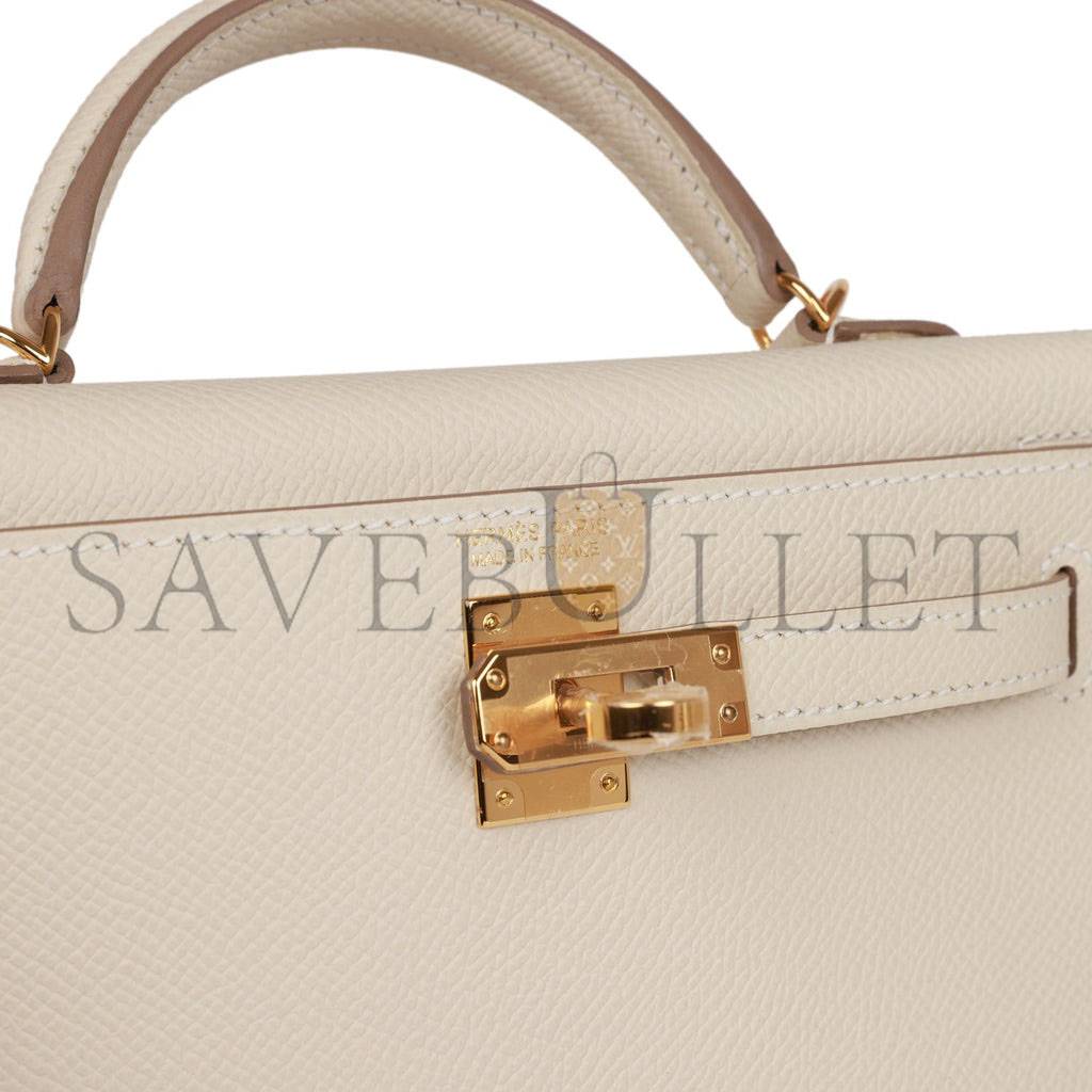 HERMES MINI KELLY EPSOM GOLD HARDWARE (19*12*5.5cm)