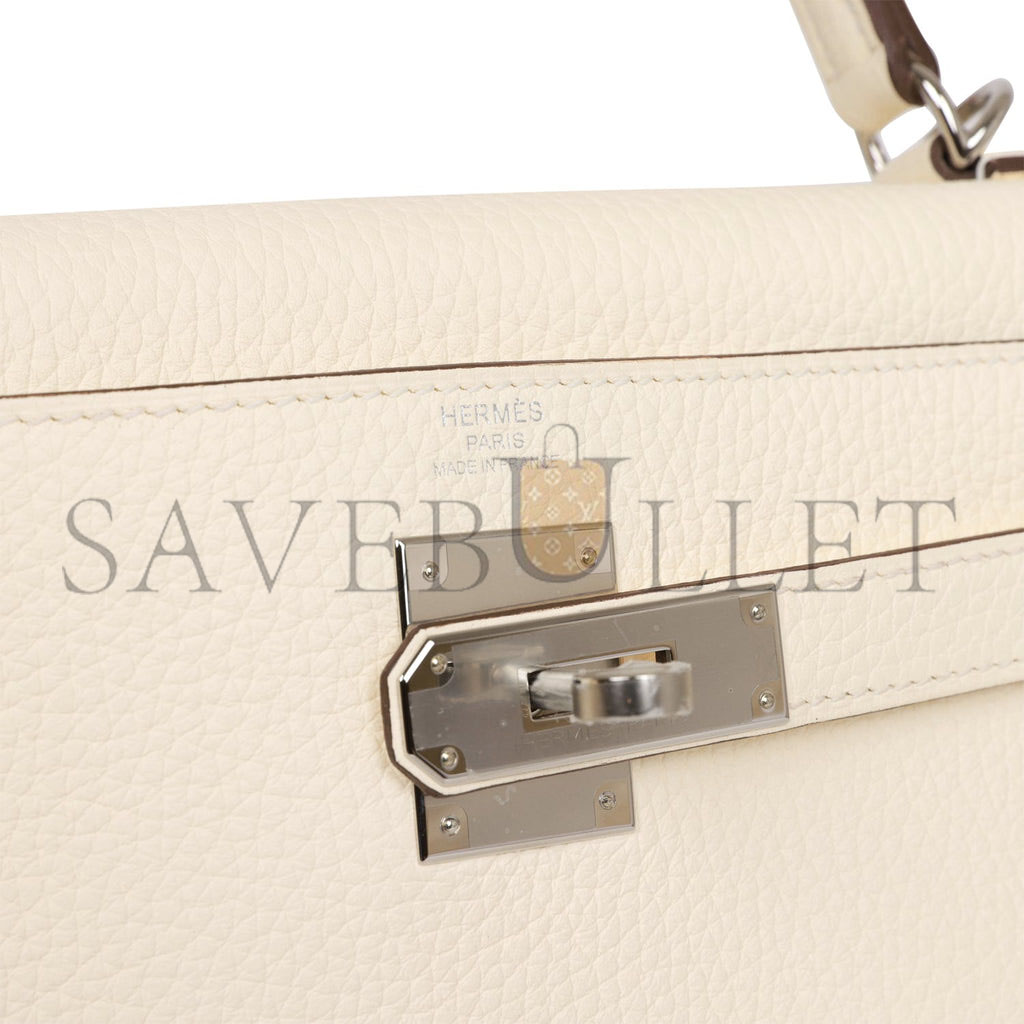 HERMES KELLY 28 CLEMENCE PALLADIUM HARDWARE (28*22*10cm)
