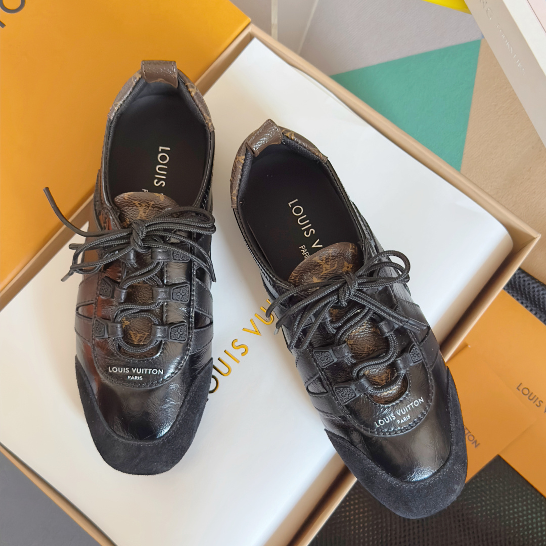 TOP Louis Vuitton LV Sneakerina Sneakers - Black