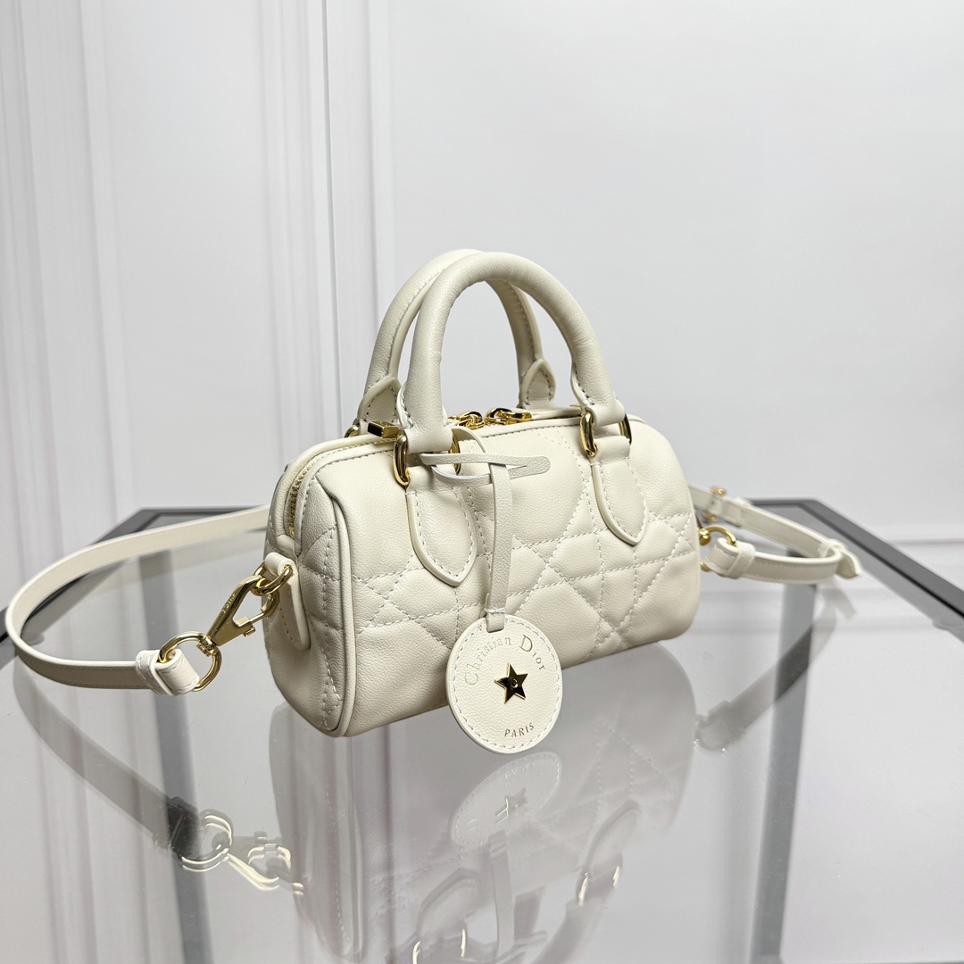 TOP Christian Dior Groove 16/20/25 Bag 16.5x10x8cm/20.5x13.5x12cm/25x19x16cm - White