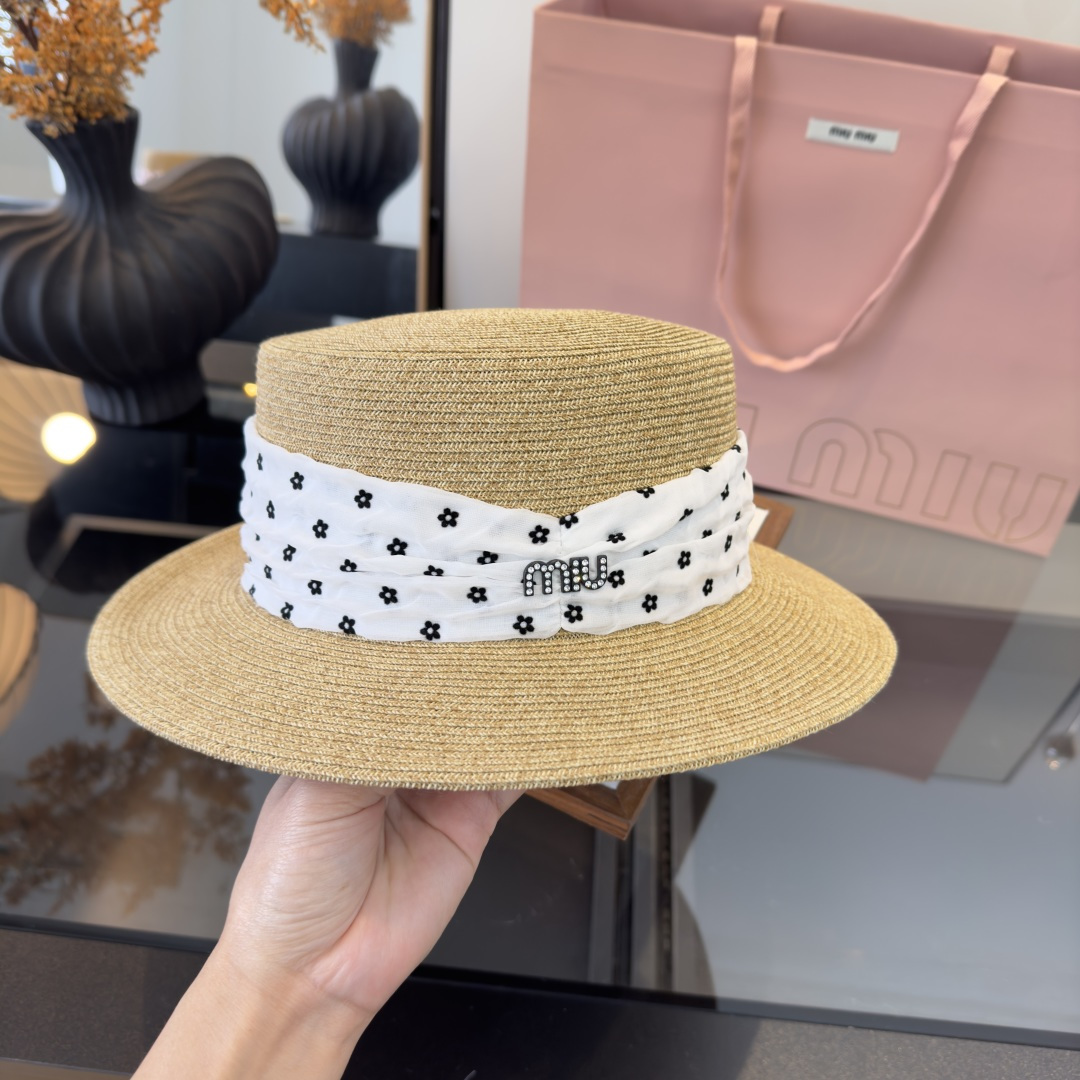 TOP Miu Miu Straw Hat - 2 Color