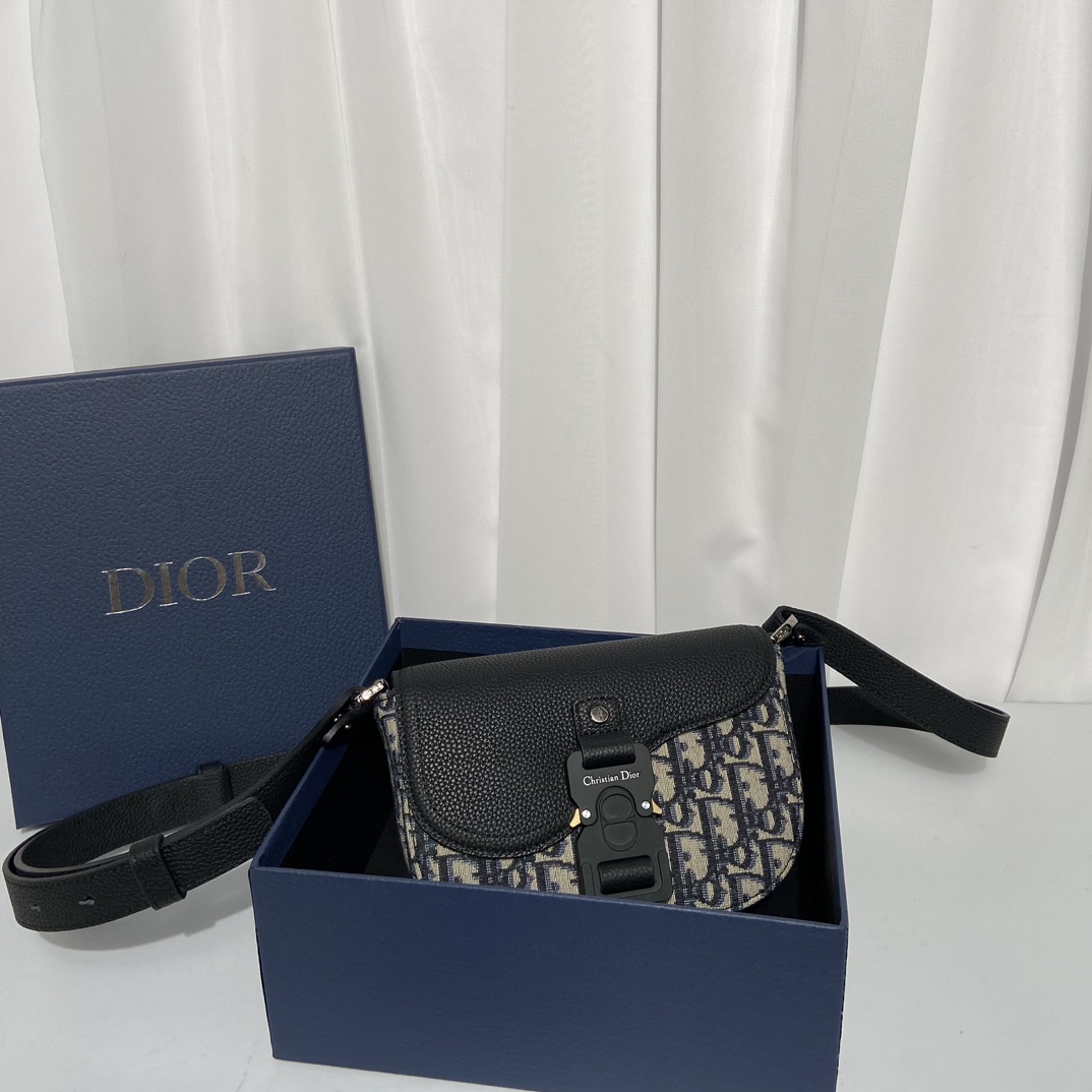 Top Christian Dior Christian  Oblique Dior Bobby Bag 19.5 x 13 x 4.3CM - Black