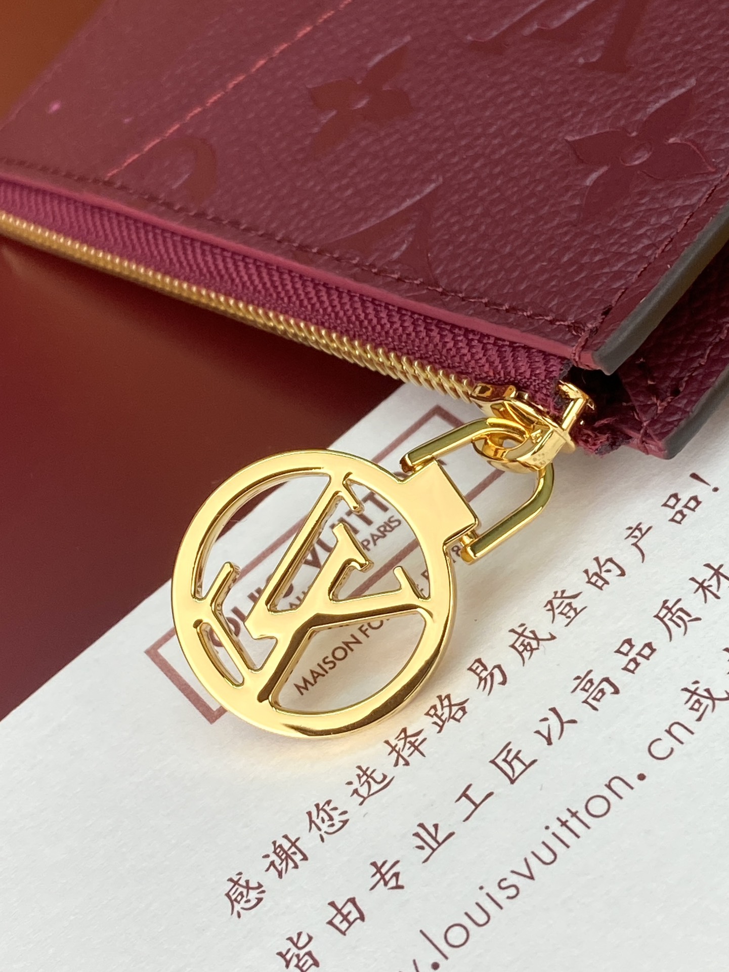 TOP Louis Vuitton LV Empreinte Romy Card Holder 12x8x0.8cm - Purple