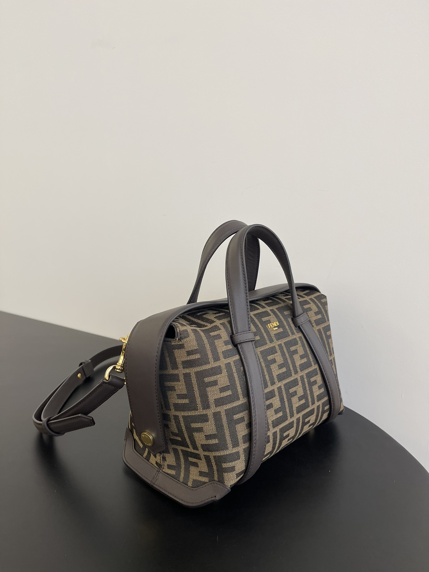 TOP FENDI Boston Bags Monogram 27.5x25.5x17.5 cm - Brown