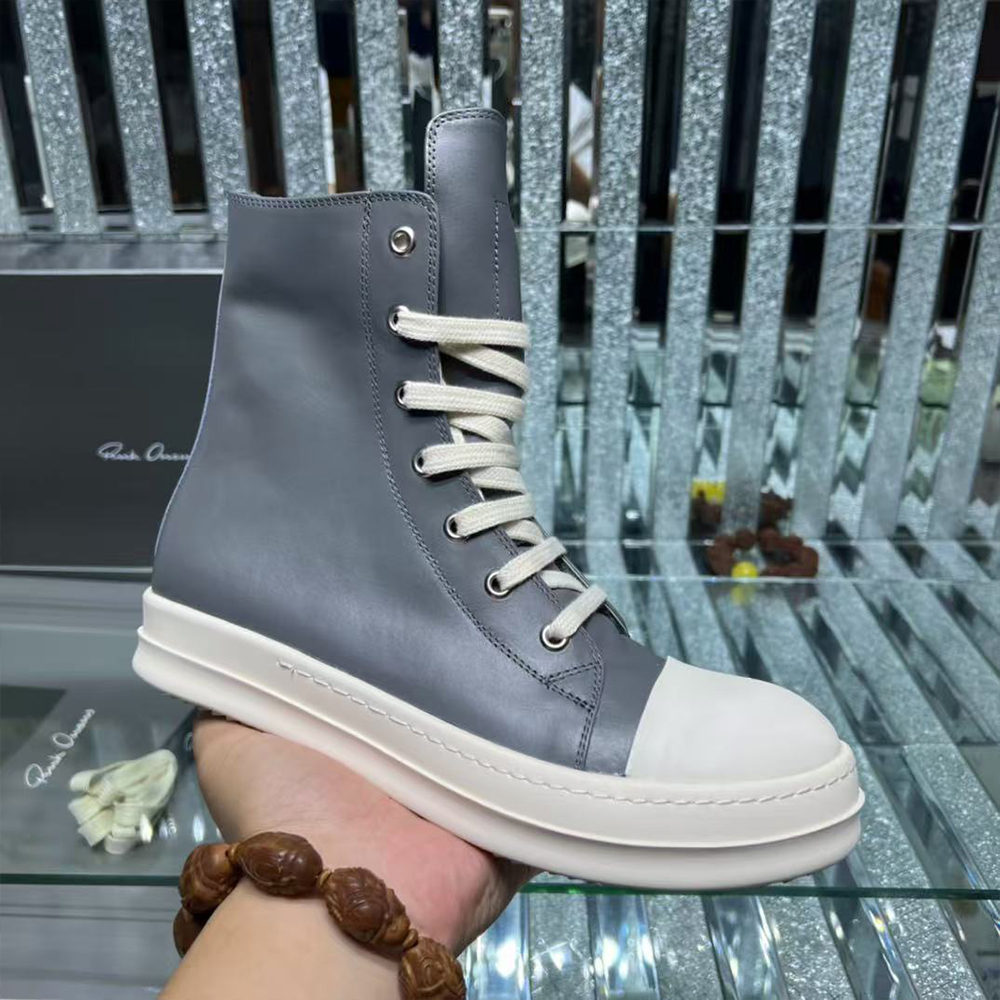 Rick Owens Drkshdw High-Top Leather Sneakers (Replica)