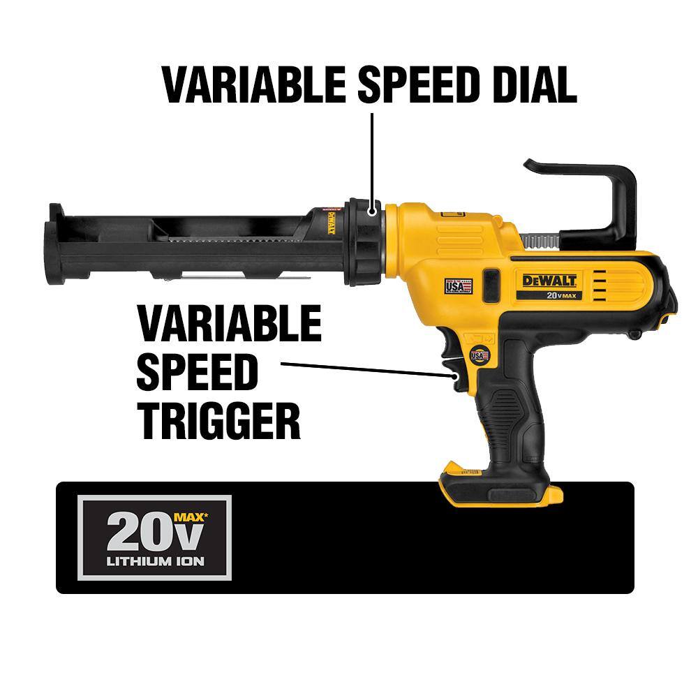 20V MAX Cordless 10 oz / 300 ml Adhesive Gun with (1) 20V 2.0Ah Battery and Charger
