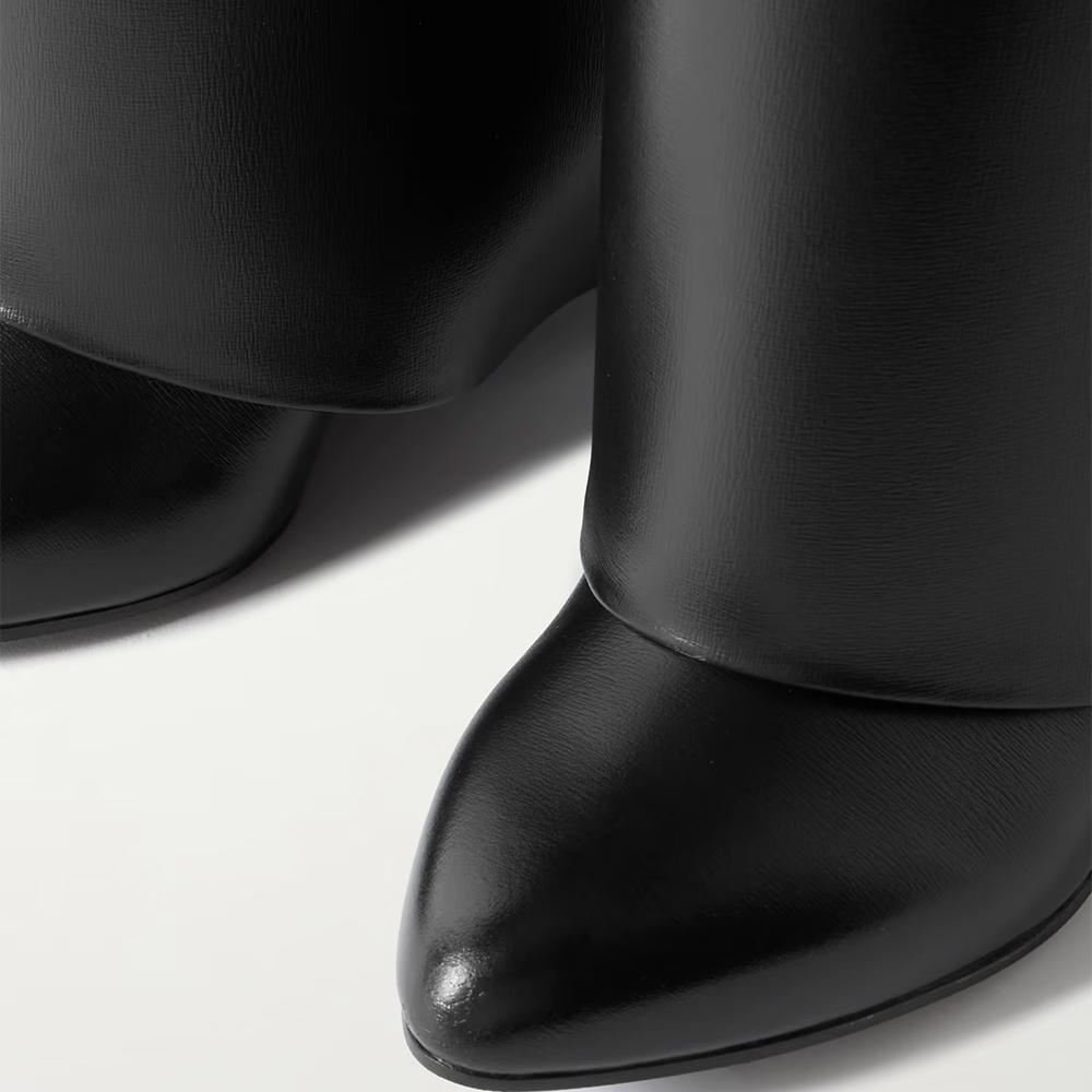 Givenchy Shark Lock Leather Boots with Wide Calf(Replica)