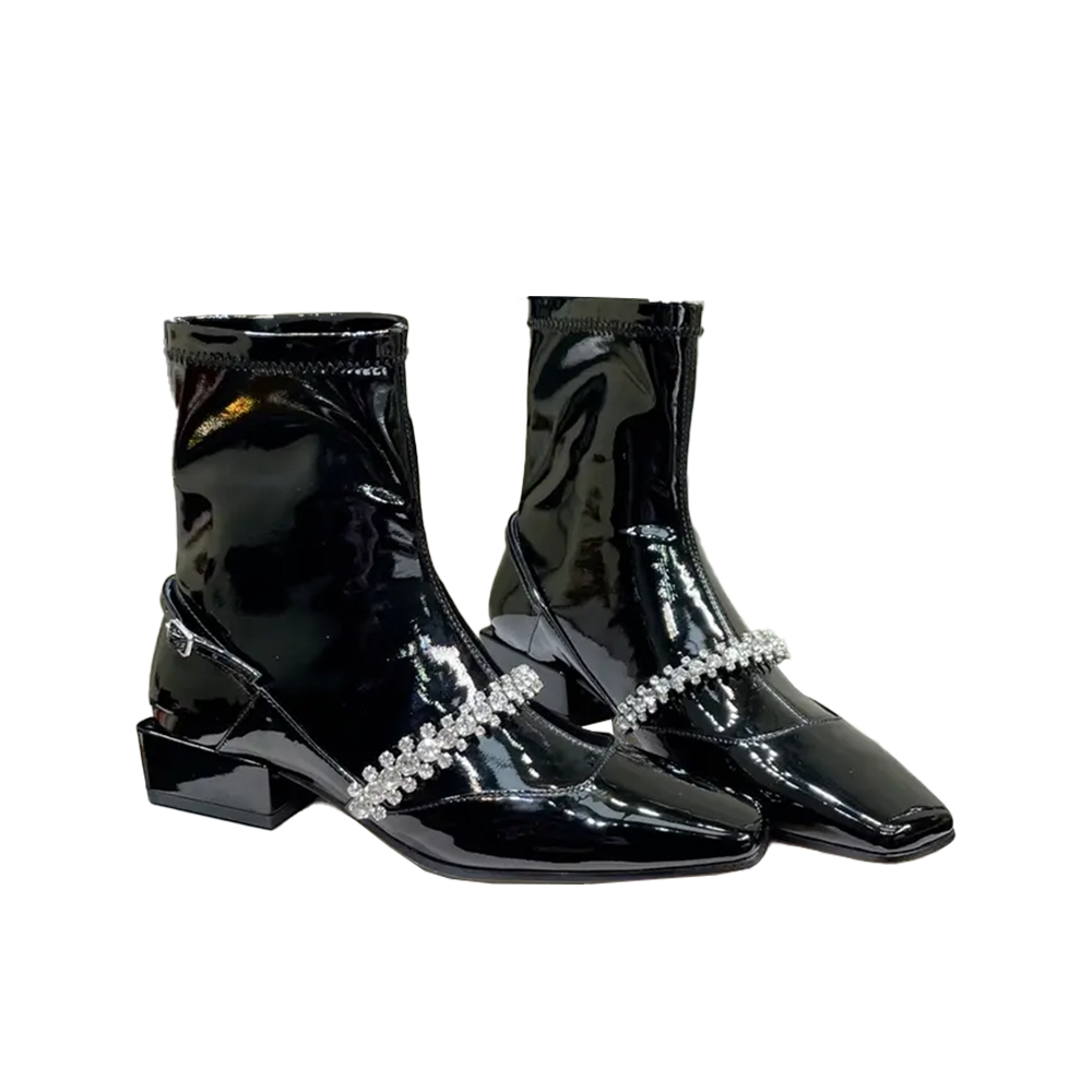 Jimmy Choo Simple High-powered Ankle Boots Slide Sandal (Replica)