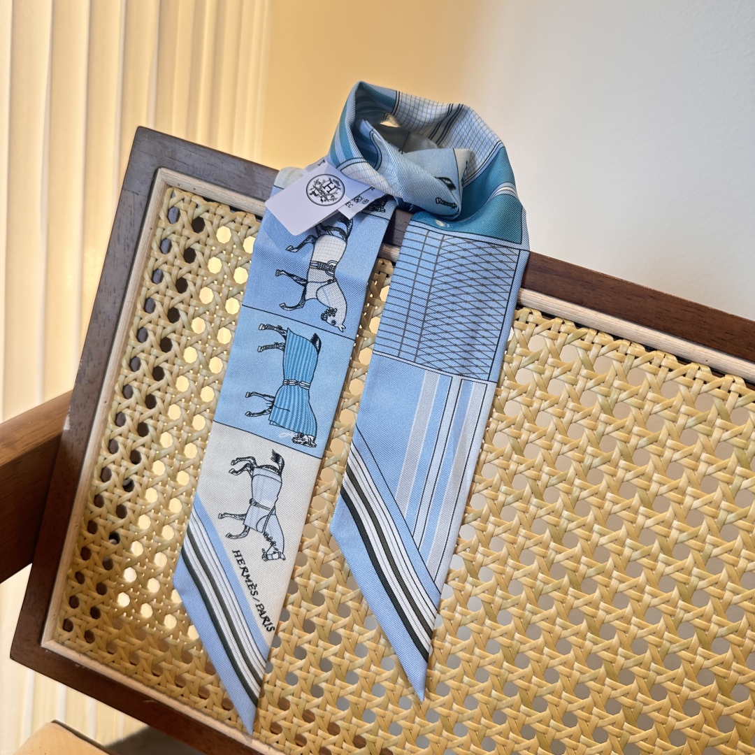 TOP HERMES Twilly Scarf 86 x 5 cm - 3 Colours