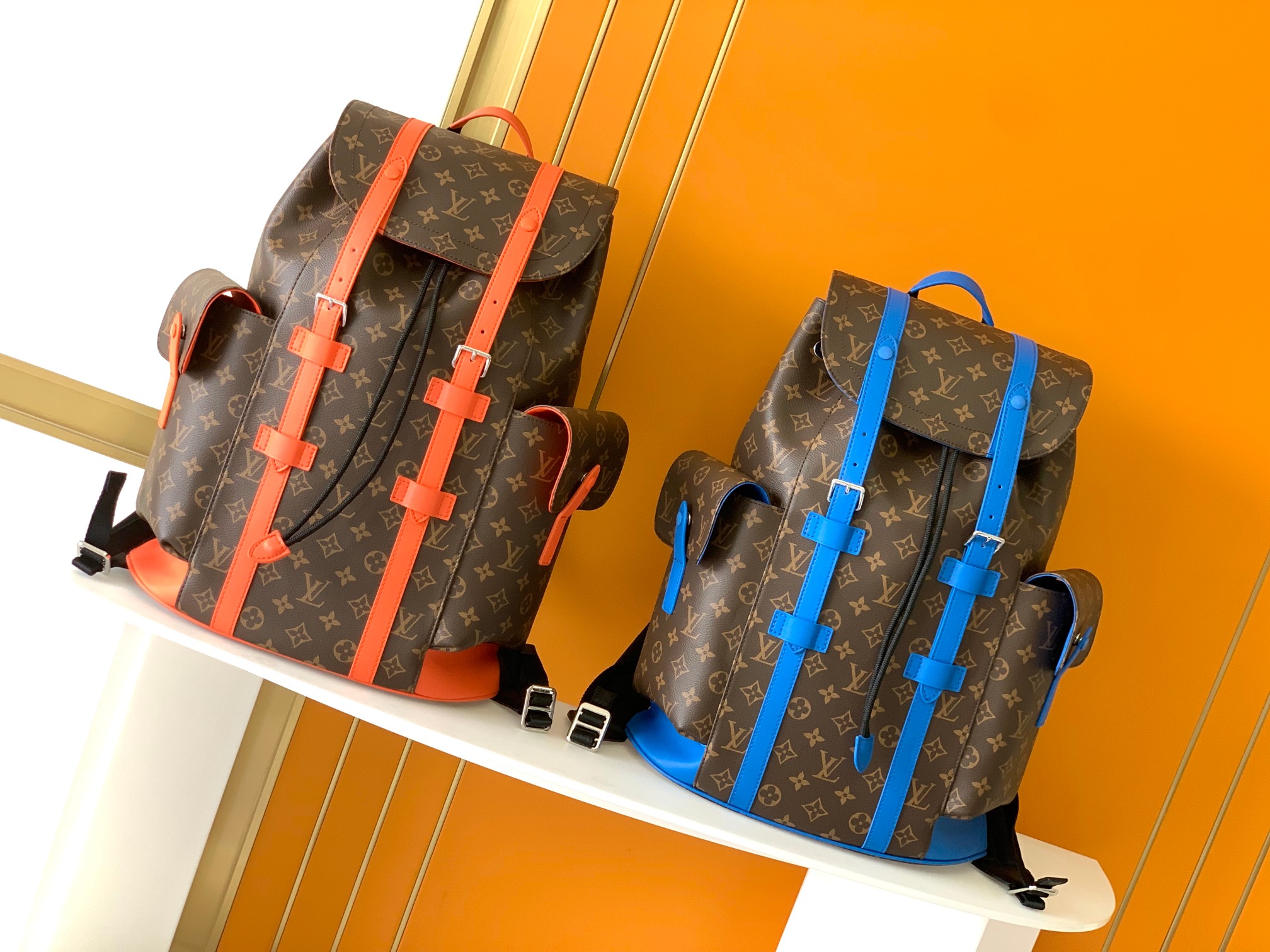 TOP Louis Vuitton LV Monogram Leather Christopher Backpack 41x48x13cm - 2 Color