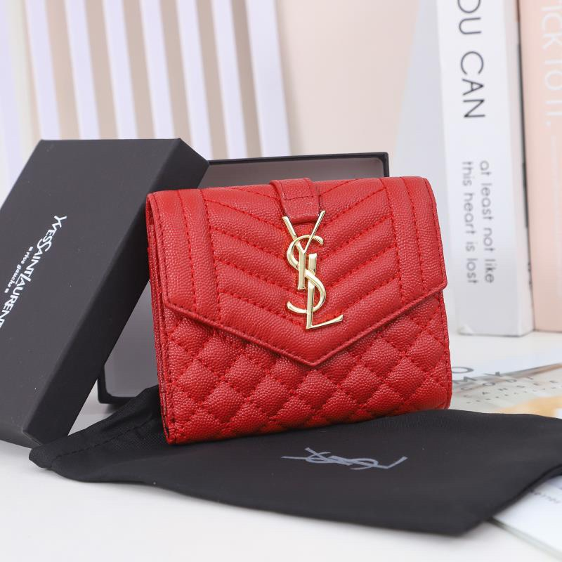 Saint Laurent YSL Grained Leather Wallet (Replica)