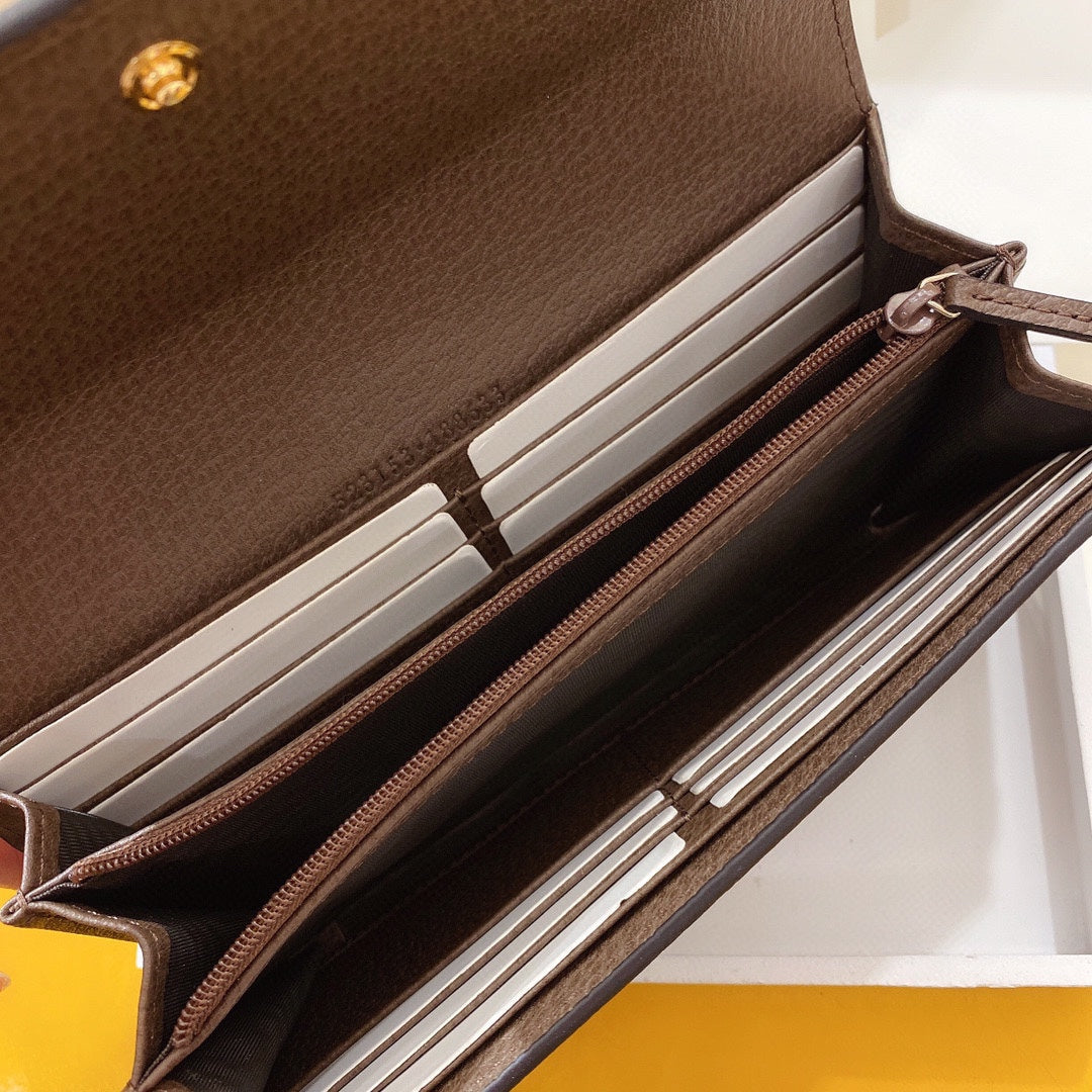 TOP GUCCI Supreme Long Folding Wallet