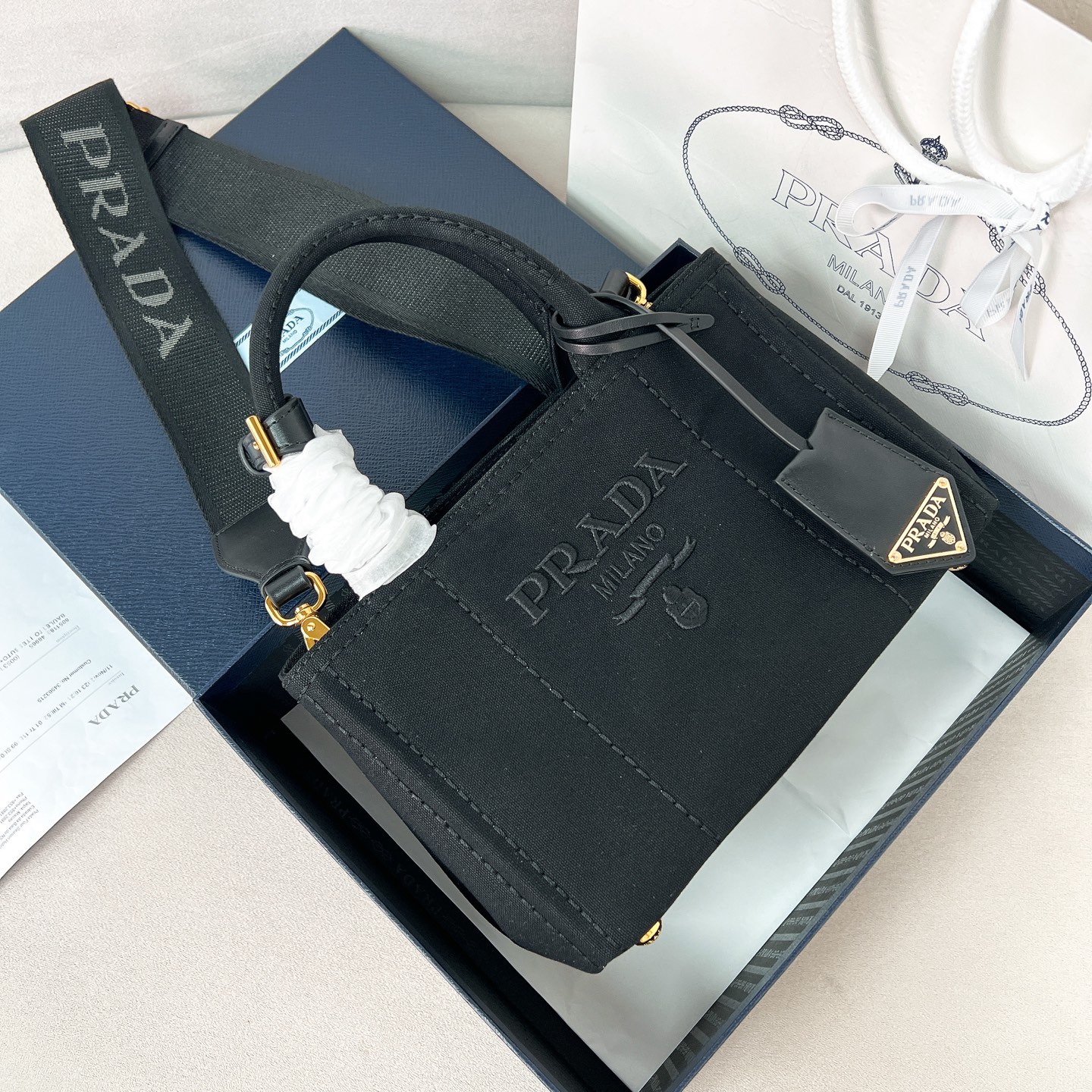 TOP PRADA Mini Bag Canvas 22x15x13cm - 4 Color