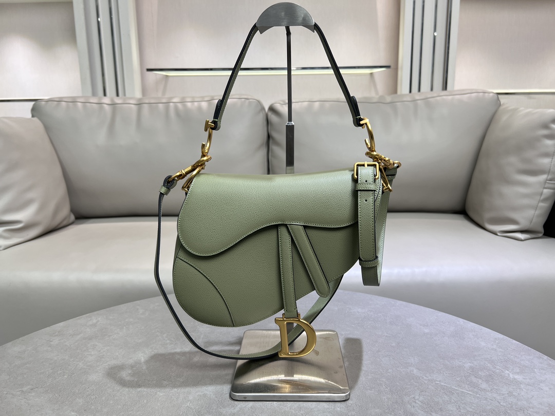 TOP Christian Dior Saddle Bag Medium 24×6×18cm - Green