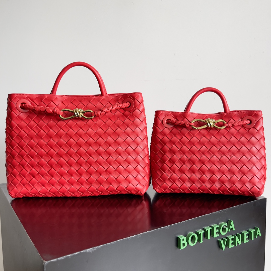 TOP Bottega Veneta BV Andiamo Bags Woven Handbags Lambskin