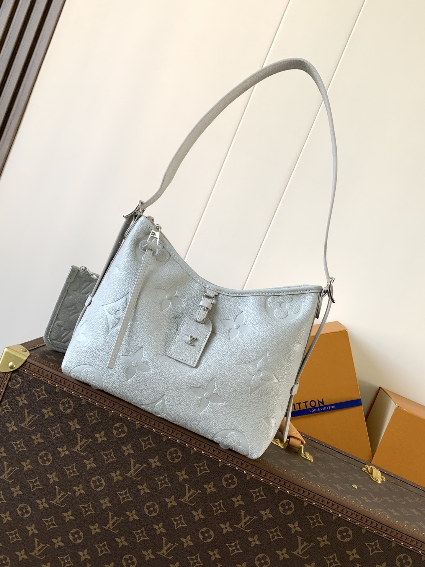 TOP Louis Vuitton LV Carryall Bag 29x24x12cm - Grey