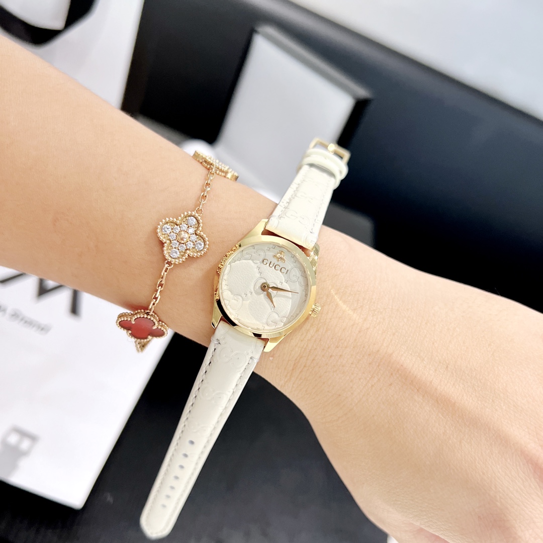 TOP GUCCI Small Little Bee Ladies Watch 27mm