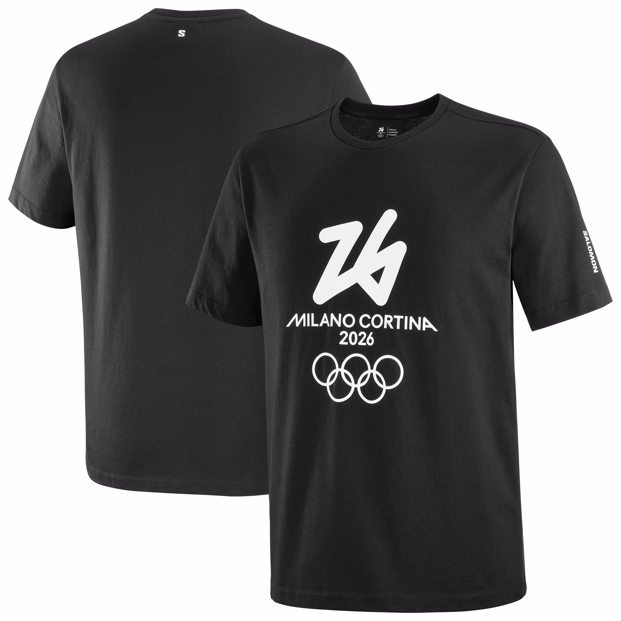Milano Cortina 2026 Olympics Salomon Logo T-Shirt - Black - Unisex